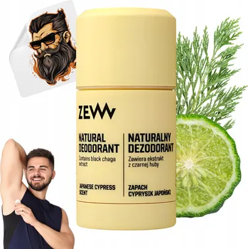 Zew for Men - Pánský deodorant v tyčince cypřišek japonský, bergamot 80g