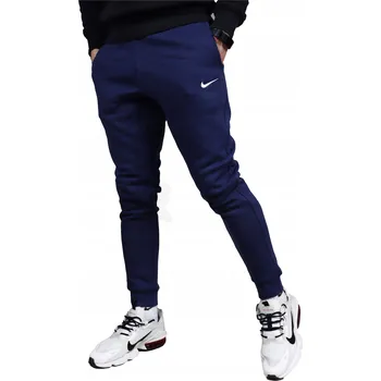 Nike pánské tepláky Nike sportovní tepláky do posilovny joggery bavlněné modré velikost L
