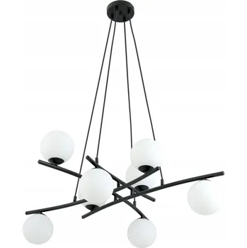 Emibig ESSA 8 OPAL Závěsné svítidlo Ocel lakovaná, sklo Černé, 10W MAX