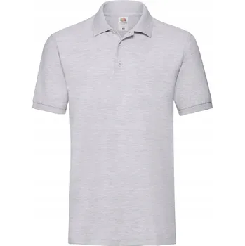 Pánské tričko Pánské POLOKOŠILE FRUIT OF THE LOOM PREMIUM - ŠEDÁ Heather Grey / 3XL