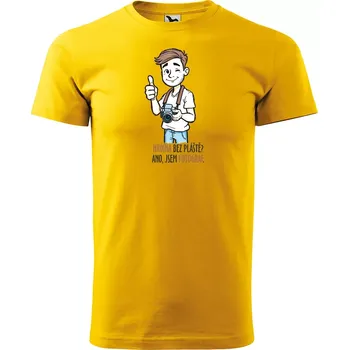 Sablio Tričko s potiskem pro fotografa Hrdina bez pláště? Ano, jsem fotograf - žluté 5XL