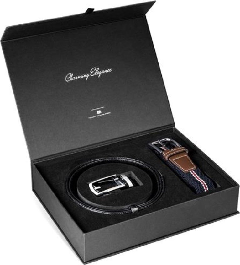 Set dvou pánských opasků BANDI, model VENTARO Nero