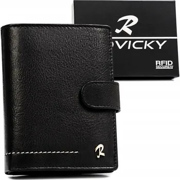 Peněženka Rovicky pánská peněženka z pravé kůže černá - muž