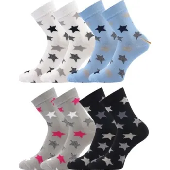 Dámské ponožky JANA 44 dámské barevné ponožky Boma - VÝPRODEJ 39-42 bílá / modrá