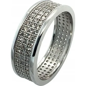 Prsten STŘÍBRNÝ PRSTEN ELEGANTNÍ PRSTÝNEK OSÁZENÝ ZIRKONY RYZOST 925