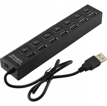 USB hub CoreParts USB rozbočovač ze vstupu USB na 7 portů USB 2.0