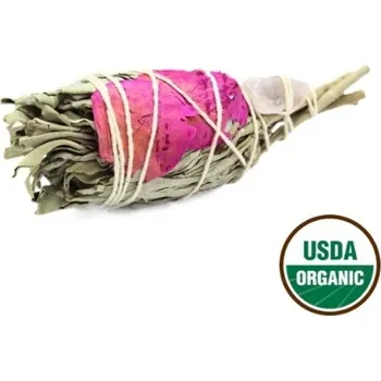 Vonná tyčinka Vykuřovadlo pochodeň Duch lásky - bílá šalvěj + růženín