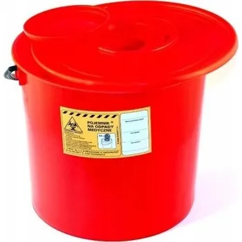 Odpadkový koš Nádoba na lékařský odpad 10 l plaspol červená