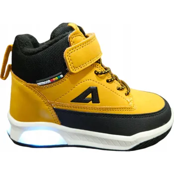 Chlapecká obuv ZATEPLENÉ CHLAPECKÉ BOTY TRAPÉRY NA SUCHÝ ZIP SE SVÍTÍCÍ PODRÁŽKOU, VELIKOST 29