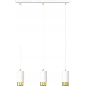 Emibig FUMIKO 3 WH/GOLD Závěsné svítidlo Ocel lakovaná Bílá/Zlatá 10W