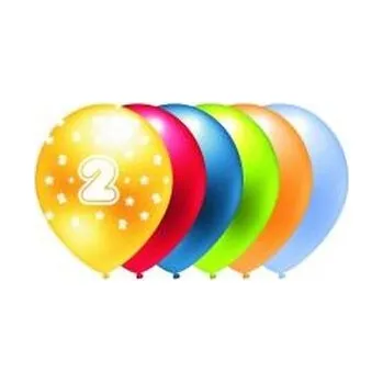 Balónek Balon metalik nadruk 2 mix kolor 5szt