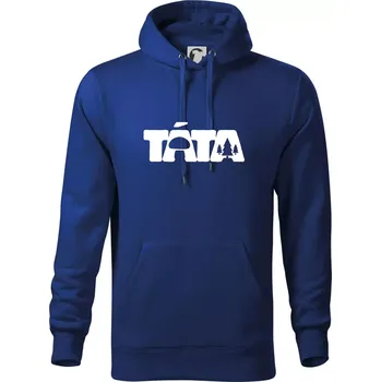 Pánská mikina Táta nápis - houbař - Mikina pánská Cape s kapucí - 4XL ( Královská modrá )