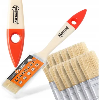 Malířský štětec 10x PLOCHÝ ŠTĚTEC Malířský 25 mm UNIVERZÁLNÍ pro Malování Barev Laků Z1-P