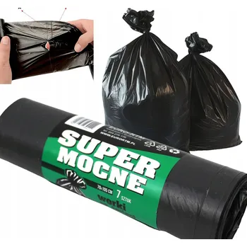 Pytle na odpadky Pytle na odpadky Super Silné 10 ks 60 Litrů Černé pro třídění univerzální