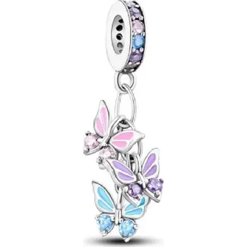 Přívěsek Stříbrný přívěsek motýl vážka tulipán | přívěsek, šperk - B4284