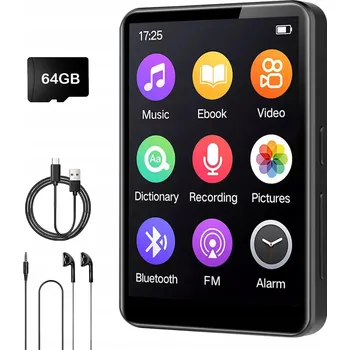 MP3 PŘEHRÁVAČ BLUETOOTH HiFi 64GB + FM RÁDIO + DIKTAFON