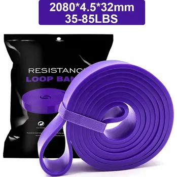 Posilovací odporová guma Aolikes pro domácí trénink | posilovací guma, cvičební pás - Typ C – fialová