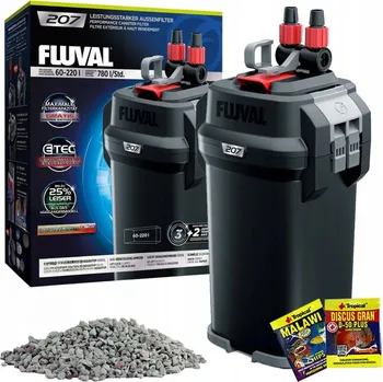 Akvarijní filtr Fluval 207 Vnější kanystrový filtr 780 l/h pro akvária 60-220 l