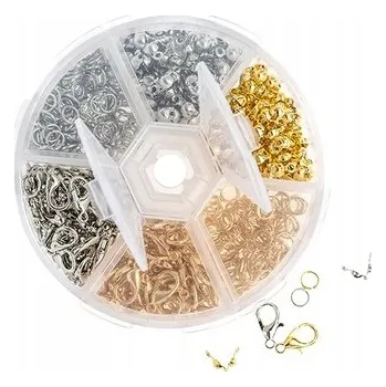 Vrták Komponenty pro výrobu bižuterie 500ks zlaté a stříbrné barvy