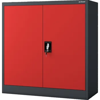 Policová skříň Nábytek PEGAS Uzamykatelná skříňka s policemi, dílenská BEATA, 900 x 930 x 400 mm, antracitově-červená