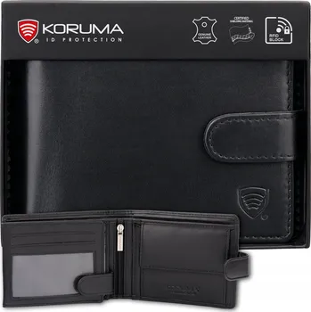 Peněženka Peněženka Koruma , přírodní lícová kůže, černá - muž