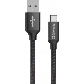 Datový kabel Kabel ColorWay USB - USB typ C 2 m černý