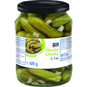 paštika a pomazánka CZ distribuce aro Okurky 6 - 9 cm 720 ml