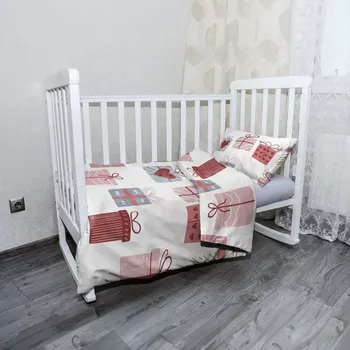 Povlečení Sablio Dětské povlečení do postýlky Růžové dárečky - 130x90 / 40x60