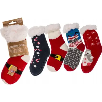 Dámské ponožky Vánoční Ponožky pro děti – Měkké a pohodlné na zimu, vel 22-34