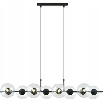 Emibig RORY 8 TRANSPARENT Závěsné svítidlo Ocel lakovaná, sklo Černá