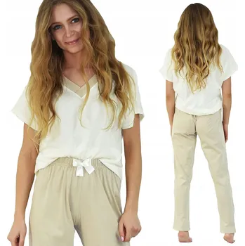 Dámské pyžamo Born2rest dámské pyžamo bavlna bílé, velikost S