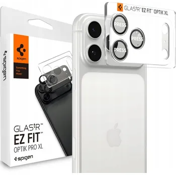 Pouzdro na mobilní telefon Ochranné Sklo na objektiv fotoaparátu pro iPhone 17 Pro, Spigen Optik Pro XL, na vystouplý modul fotoaparátu, 1 kus