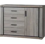 Komoda Veneti 117 x 44 x 91 cm odstíny hnědé