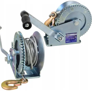 RUČNÍ NAVIJÁK HORIZONTÁLNÍ S KLIKOU 850kg LANO 10m G01081