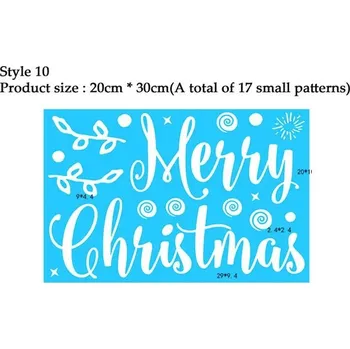 Vánoce Vánoční elektrostatické samolepky na okno vločky | vánoční samolepky, zimní dekorace - Style 10