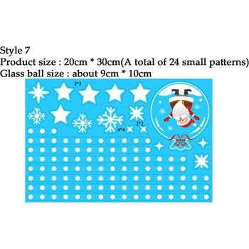 Vánoce Vánoční elektrostatické samolepky na okno vločky | vánoční samolepky, zimní dekorace - Style 7