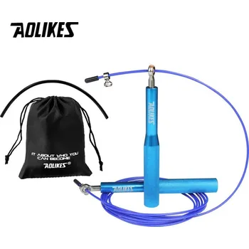 Rychlostní švihadlo Aolikes pro crossfit | švihadlo, fitness pomůcka - Modrý
