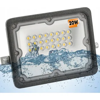 LED Reflektor Halogen Šedý 20W Neutrální Bílá 4000K IP65