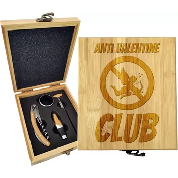 Víno Sablio Dárková sada na víno Anti Valentine Club: 147×168×49 mm