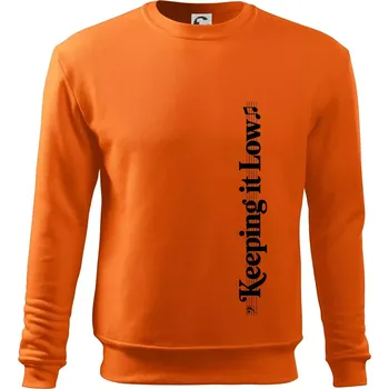 Pánská mikina KEEPING IT LOW NA VÝŠKU - basový klíč - Mikina Essential pánská - M ( Oranžová )
