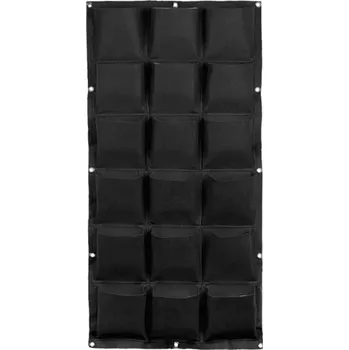 Květináč Rourke 18K - textilní květináč pro pěstování zeleniny - černý