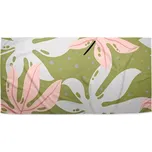 Sablio Ručník Bílé a růžové listy - 30x50 cm