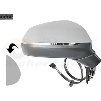 Auto zrcátko Vnější zpětné zrcátko VAN WEZEL 0391806