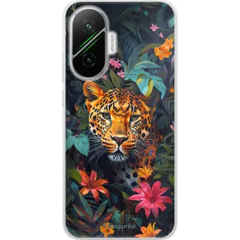 Telefonní příslušenství Odolné silikonové pouzdro iSaprio - Flower Jaguar - Poco F7