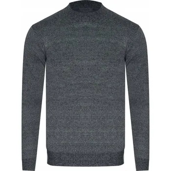 Pánský svetr Pánský svetr s polovičním rolákem K6010 ŠEDÝ elegantní teplý pohodlný dárek k Vánocům