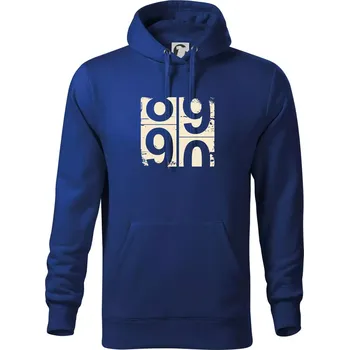Pánská mikina Tachometr 90 - Mikina pánská Cape s kapucí - XL ( Královská modrá )
