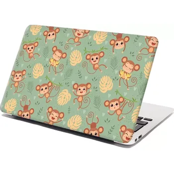 samolepka Sablio Samolepka na notebook Roztomilé opičky - 29x20 cm