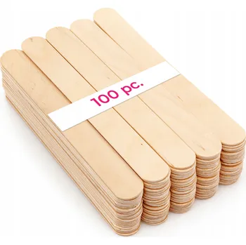 Přípravek na depilaci a epilaci Široké špachtle na vosk 100 ks DŘEVĚNÉ LALILL