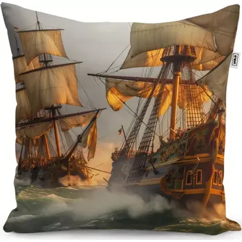 Polštář Sablio Polštář Plachetnice ve vlnách - 50x50 cm