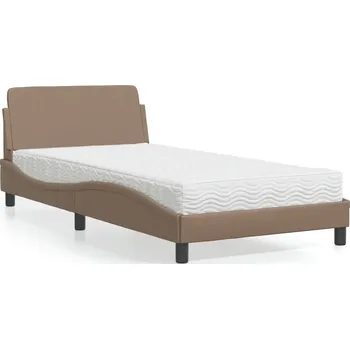 Postel zahrada-XL Postel s matrací Dover cappuccino 100 x 200 cm umělá kůže 3208361